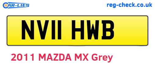 NV11HWB are the vehicle registration plates.