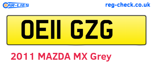 OE11GZG are the vehicle registration plates.