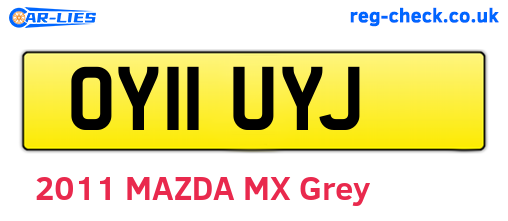 OY11UYJ are the vehicle registration plates.