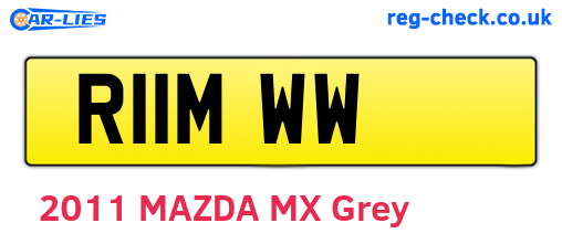 R11MWW are the vehicle registration plates.