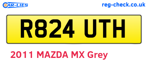 R824UTH are the vehicle registration plates.