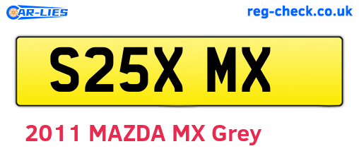 S25XMX are the vehicle registration plates.