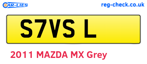 S7VSL are the vehicle registration plates.