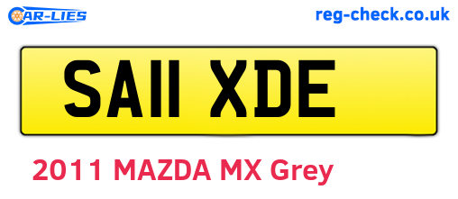 SA11XDE are the vehicle registration plates.