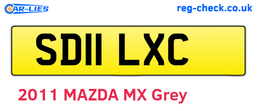 SD11LXC are the vehicle registration plates.