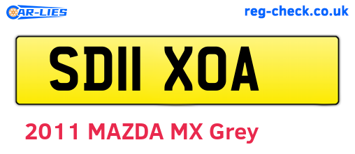 SD11XOA are the vehicle registration plates.