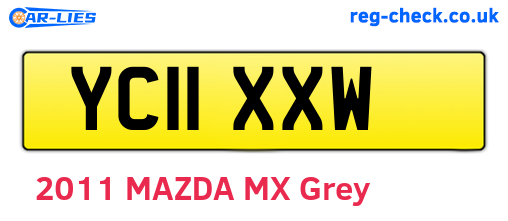 YC11XXW are the vehicle registration plates.