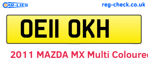 OE11OKH are the vehicle registration plates.