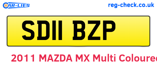 SD11BZP are the vehicle registration plates.