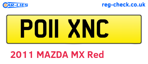 PO11XNC are the vehicle registration plates.