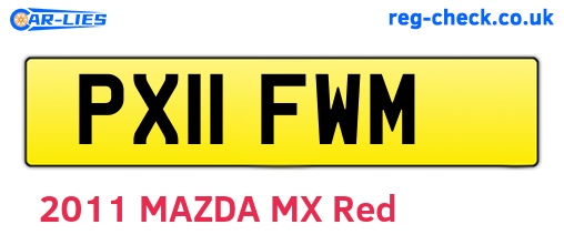 PX11FWM are the vehicle registration plates.