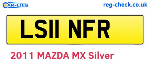 LS11NFR are the vehicle registration plates.