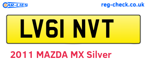 LV61NVT are the vehicle registration plates.