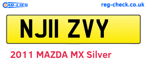 NJ11ZVY are the vehicle registration plates.