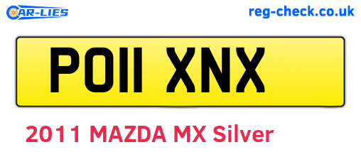PO11XNX are the vehicle registration plates.