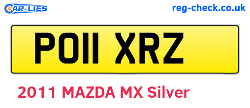 PO11XRZ are the vehicle registration plates.