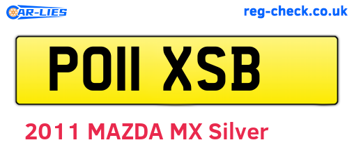 PO11XSB are the vehicle registration plates.