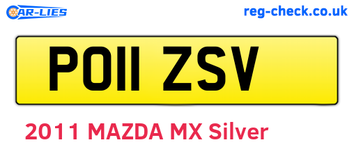 PO11ZSV are the vehicle registration plates.