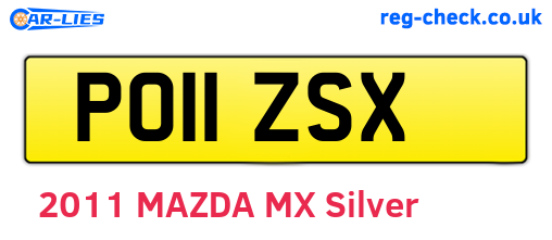 PO11ZSX are the vehicle registration plates.