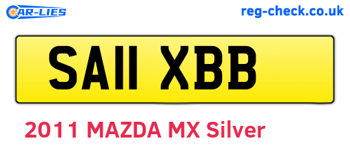 SA11XBB are the vehicle registration plates.