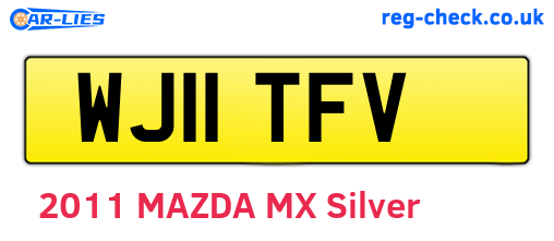 WJ11TFV are the vehicle registration plates.