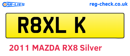 R8XLK are the vehicle registration plates.