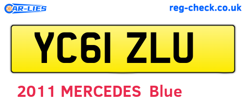 YC61ZLU are the vehicle registration plates.