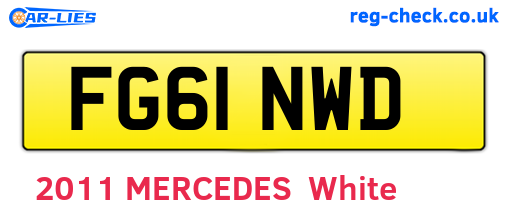 FG61NWD are the vehicle registration plates.