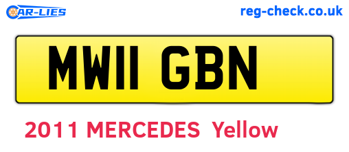 MW11GBN are the vehicle registration plates.