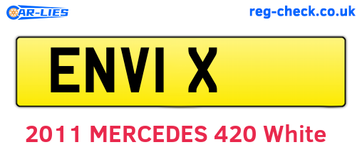 ENV1X are the vehicle registration plates.