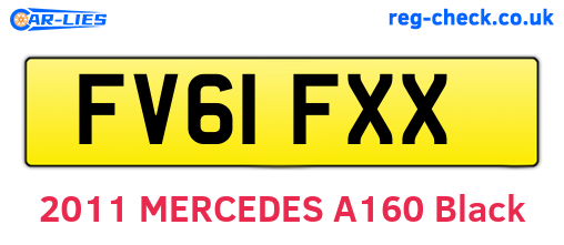 FV61FXX are the vehicle registration plates.