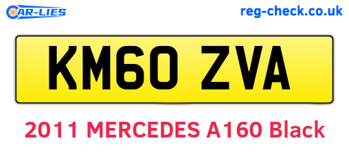 KM60ZVA are the vehicle registration plates.