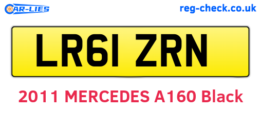 LR61ZRN are the vehicle registration plates.