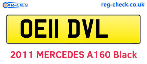 OE11DVL are the vehicle registration plates.