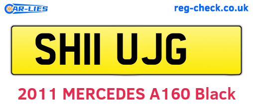 SH11UJG are the vehicle registration plates.