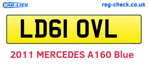 LD61OVL are the vehicle registration plates.