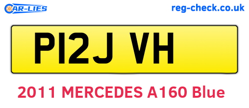 P12JVH are the vehicle registration plates.
