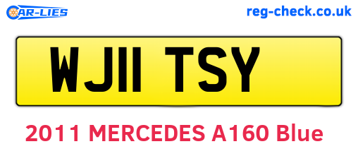 WJ11TSY are the vehicle registration plates.