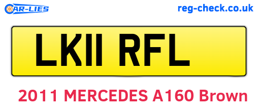 LK11RFL are the vehicle registration plates.