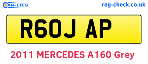 R60JAP are the vehicle registration plates.