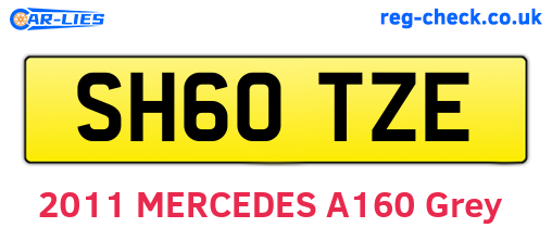 SH60TZE are the vehicle registration plates.