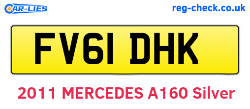 FV61DHK are the vehicle registration plates.