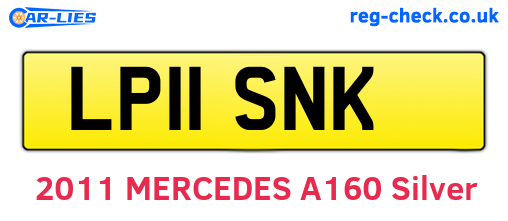 LP11SNK are the vehicle registration plates.