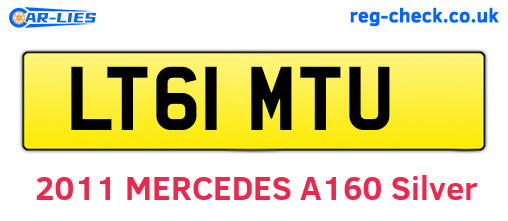 LT61MTU are the vehicle registration plates.