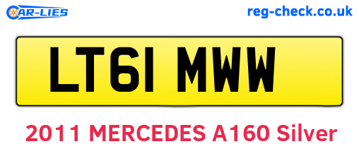 LT61MWW are the vehicle registration plates.