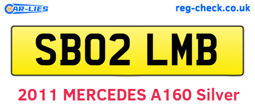 SB02LMB are the vehicle registration plates.