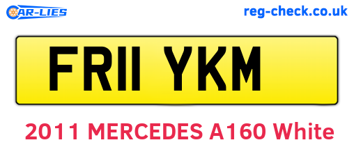 FR11YKM are the vehicle registration plates.