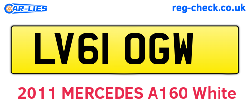 LV61OGW are the vehicle registration plates.