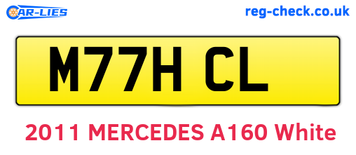 M77HCL are the vehicle registration plates.