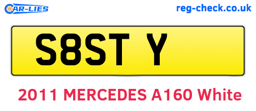 S8STY are the vehicle registration plates.
